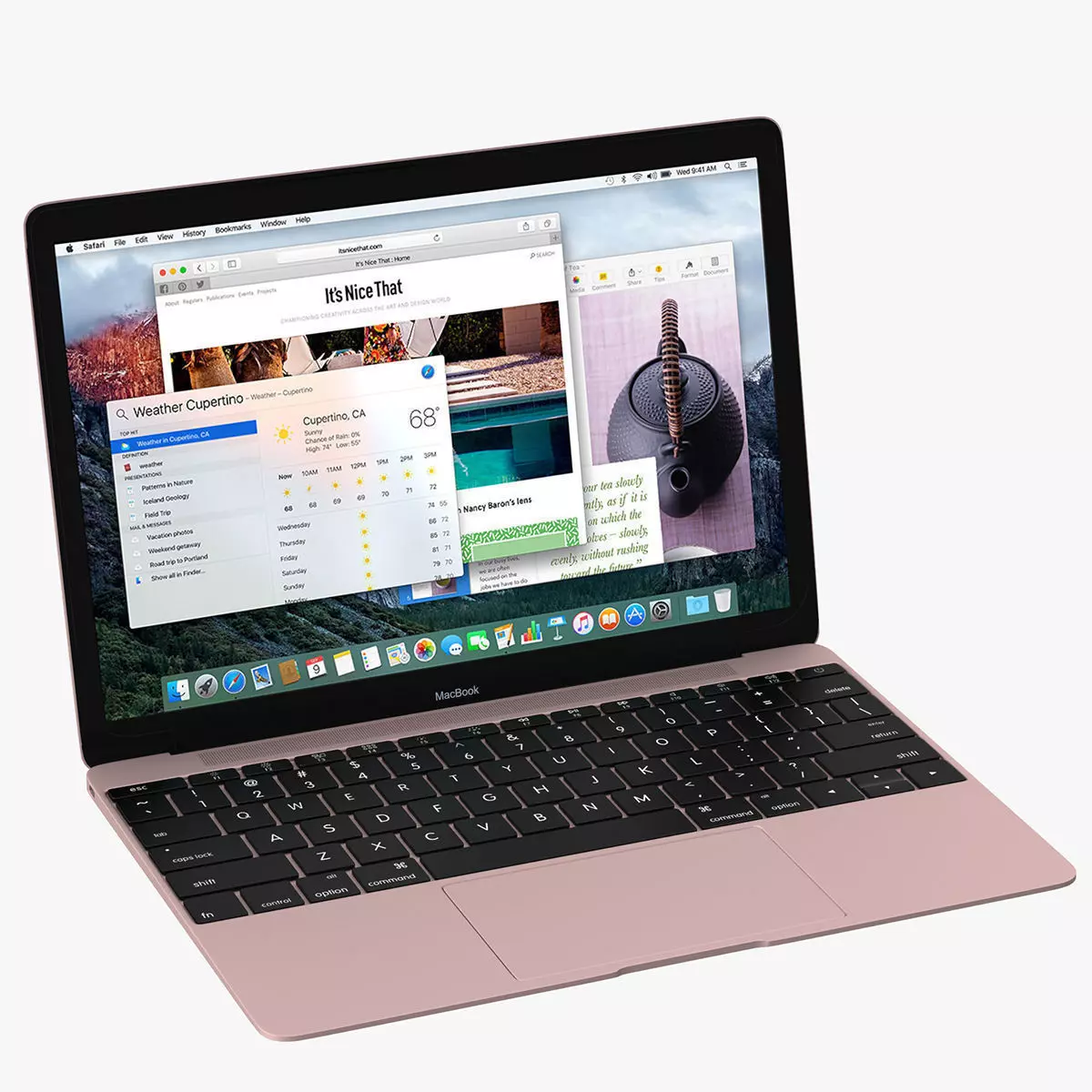 Apple Macbook Pink 3D model_0