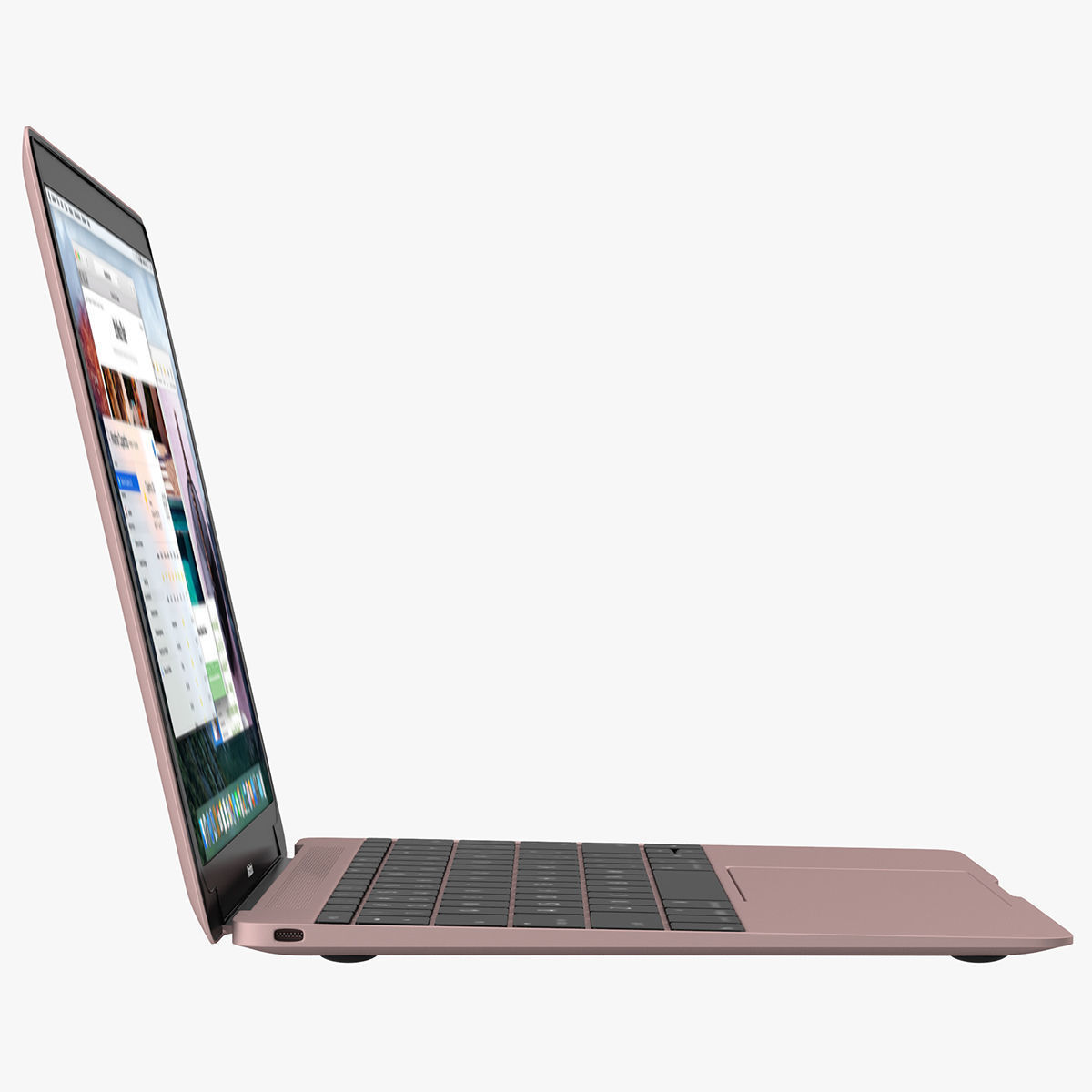 Apple Macbook Pink 3D model_8