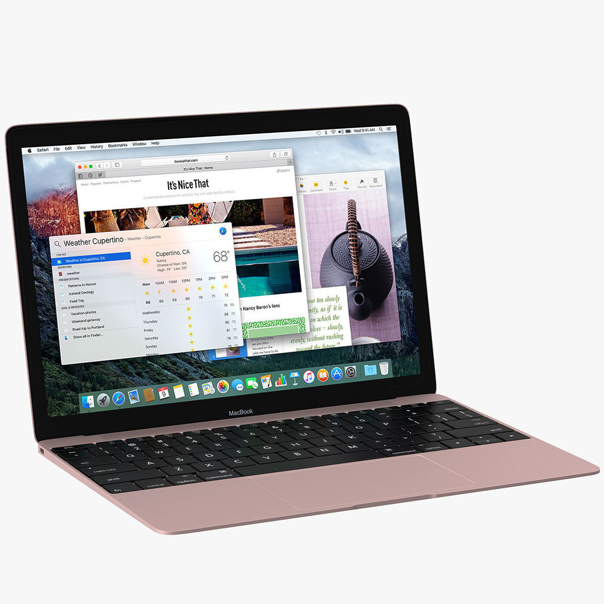 Apple Macbook Pink 3D model_5