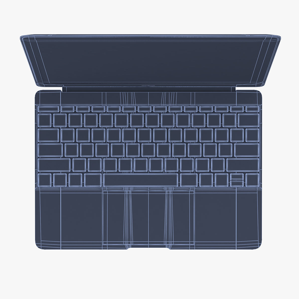 Apple Macbook Pink 3D model_14