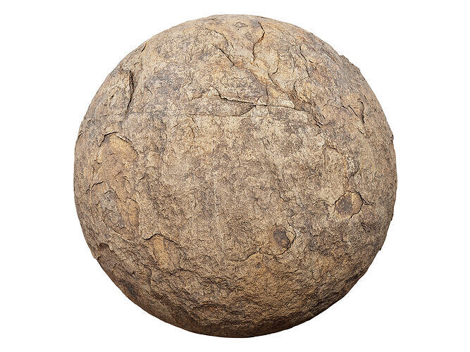 Cracked Beige Rock PBR Texture