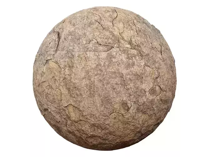 Cracked Beige Rock PBR