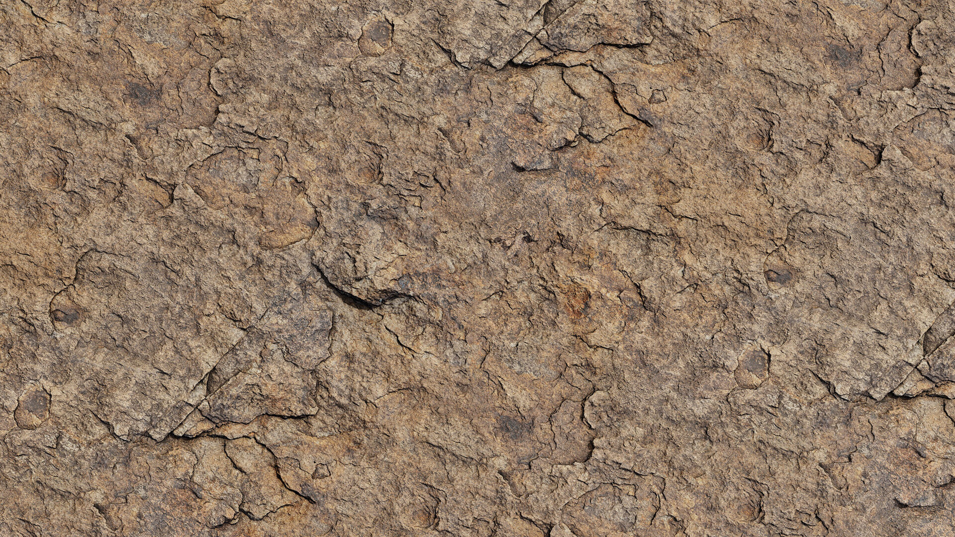 Cracked Beige Rock PBR Texture_7
