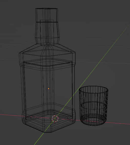 3d whiskey model Low-poly 3D model_2