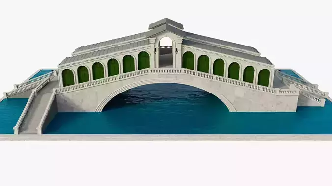 Rialto Bridge Venice 3D model