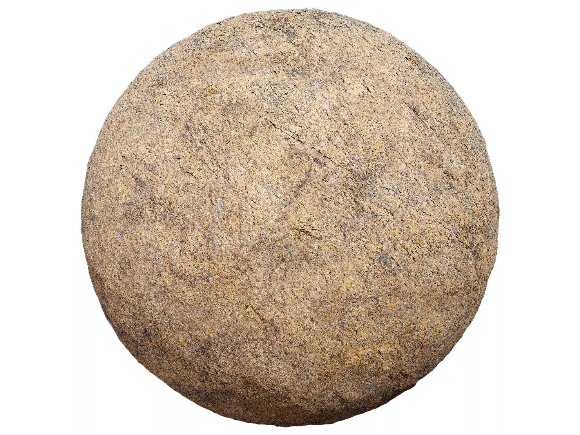 Cracked Beige Rock PBR Texture_0