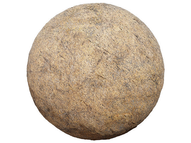 Cracked Beige Rock PBR Texture