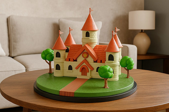 Castle and Dragon 3D print model