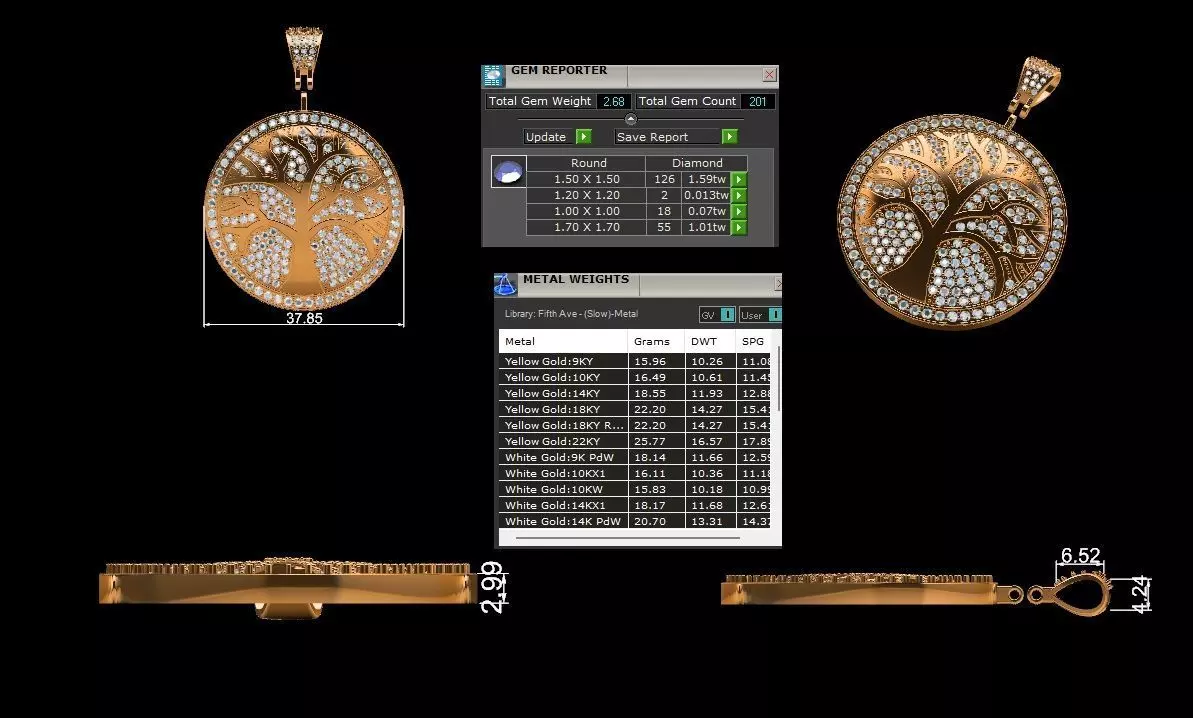 Hip Hop Style Jewelry STL 3DM Files Printable Editable 3D print model