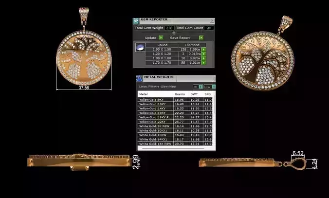 Hip Hop Style Jewelry  STL  3DM Files Printable  Editable