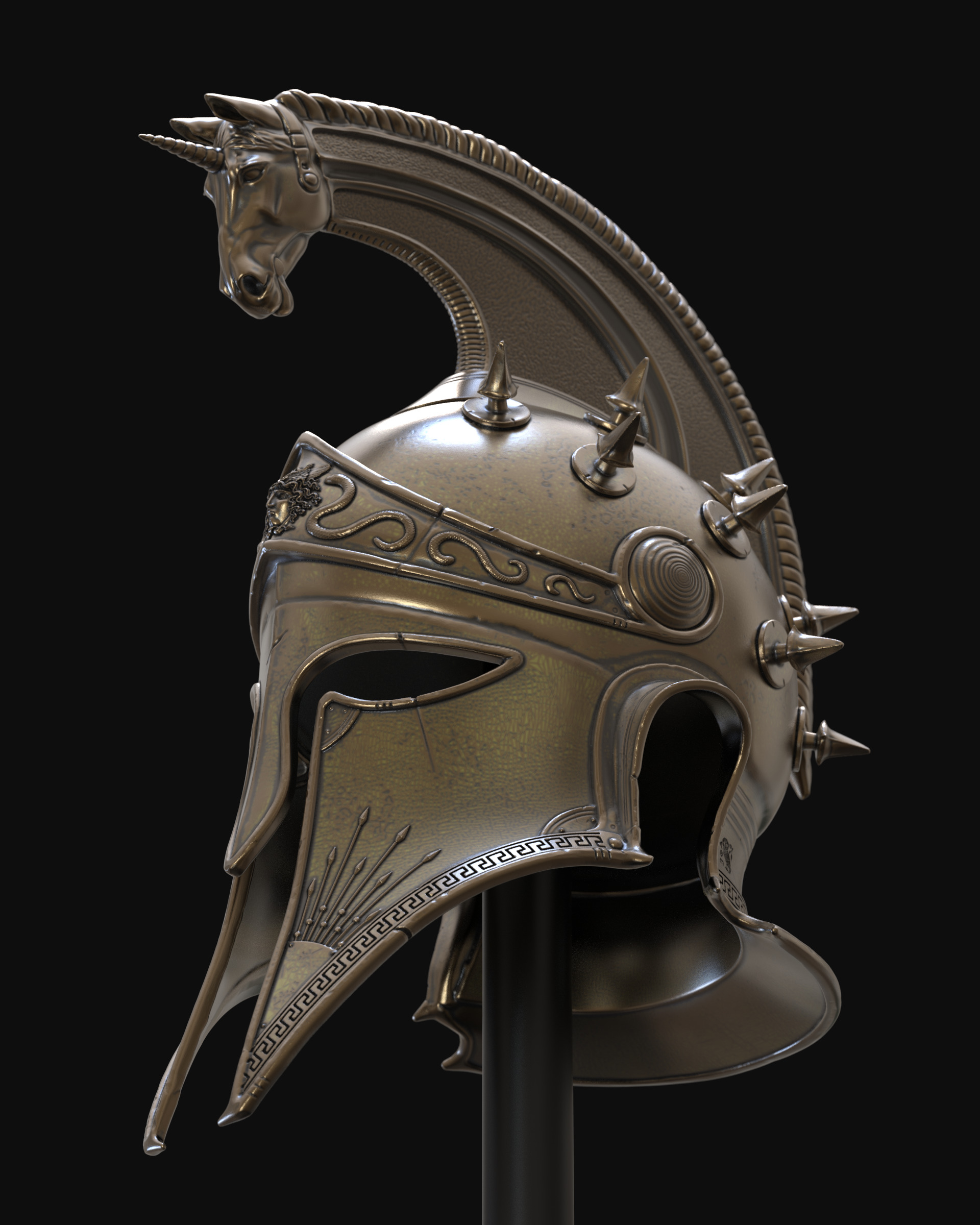 Perseus Helm II 3D print model_15