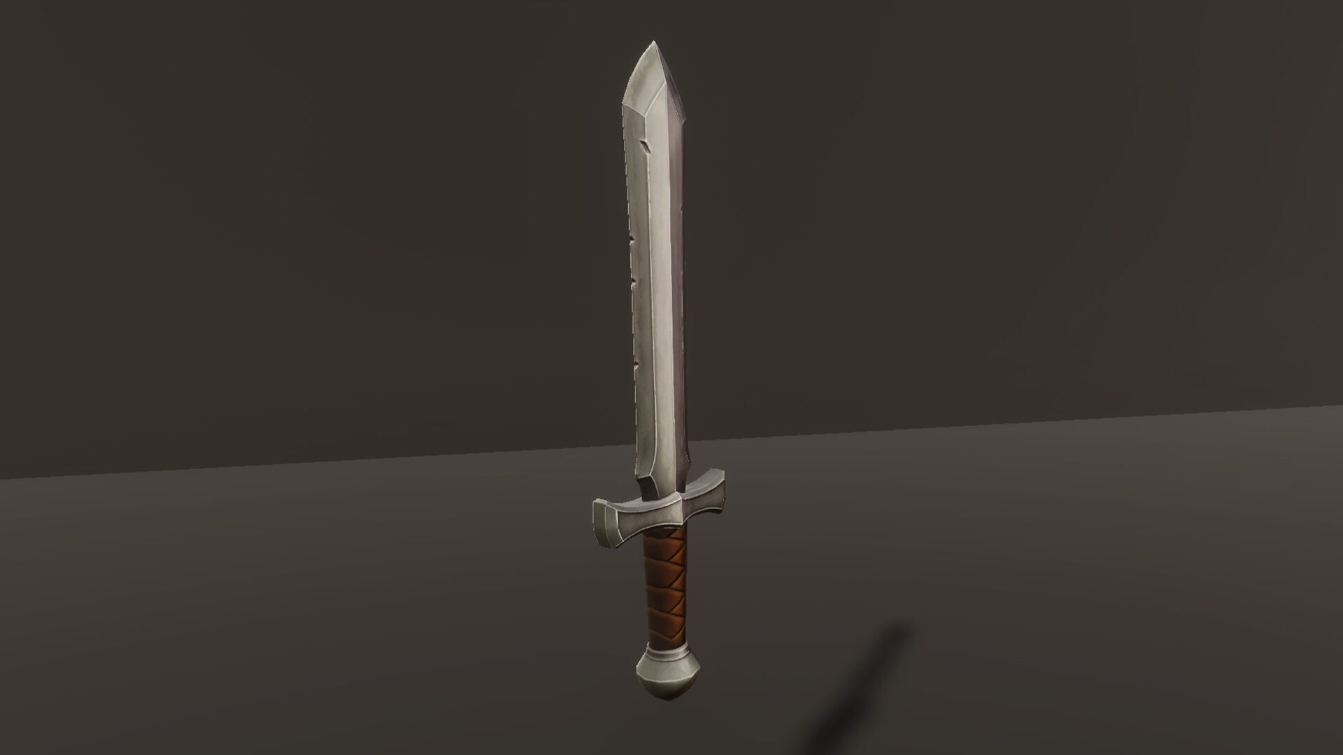Metal Sword - Game Ready Weapon Low-poly 3D model_10
