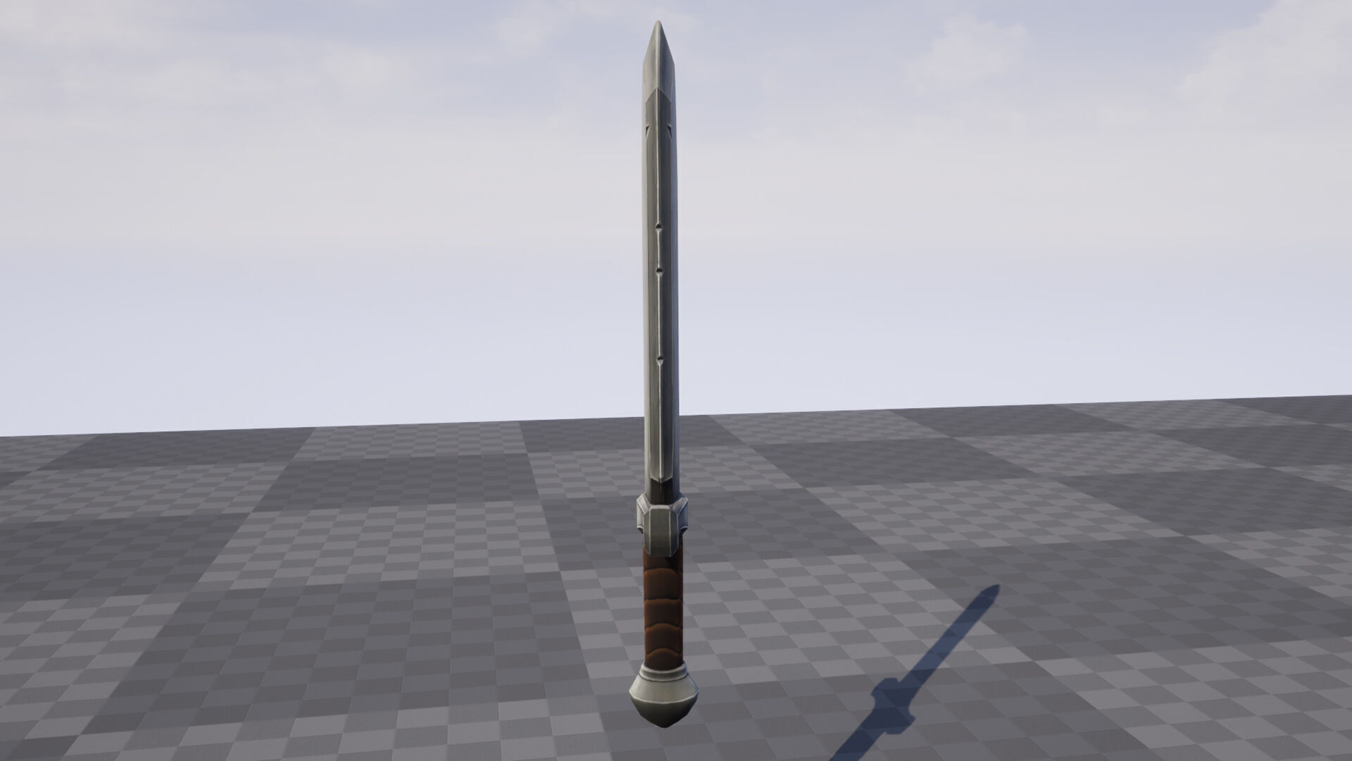 Metal Sword - Game Ready Weapon Low-poly 3D model_7