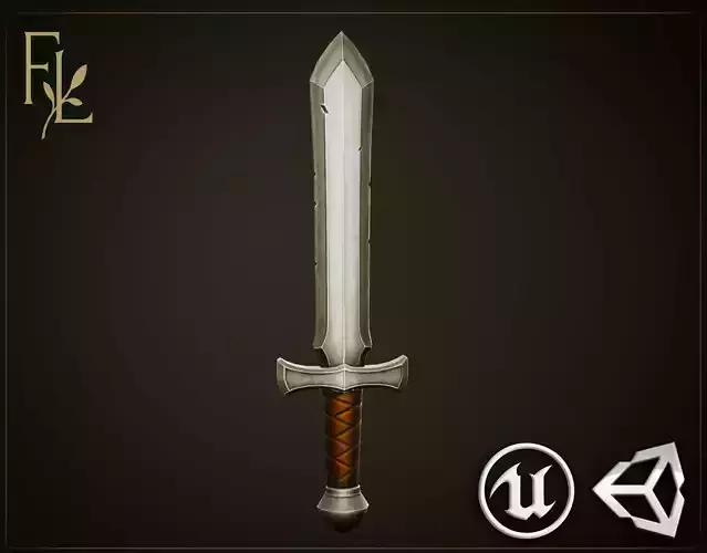 Metal Sword - Game Ready Weapon