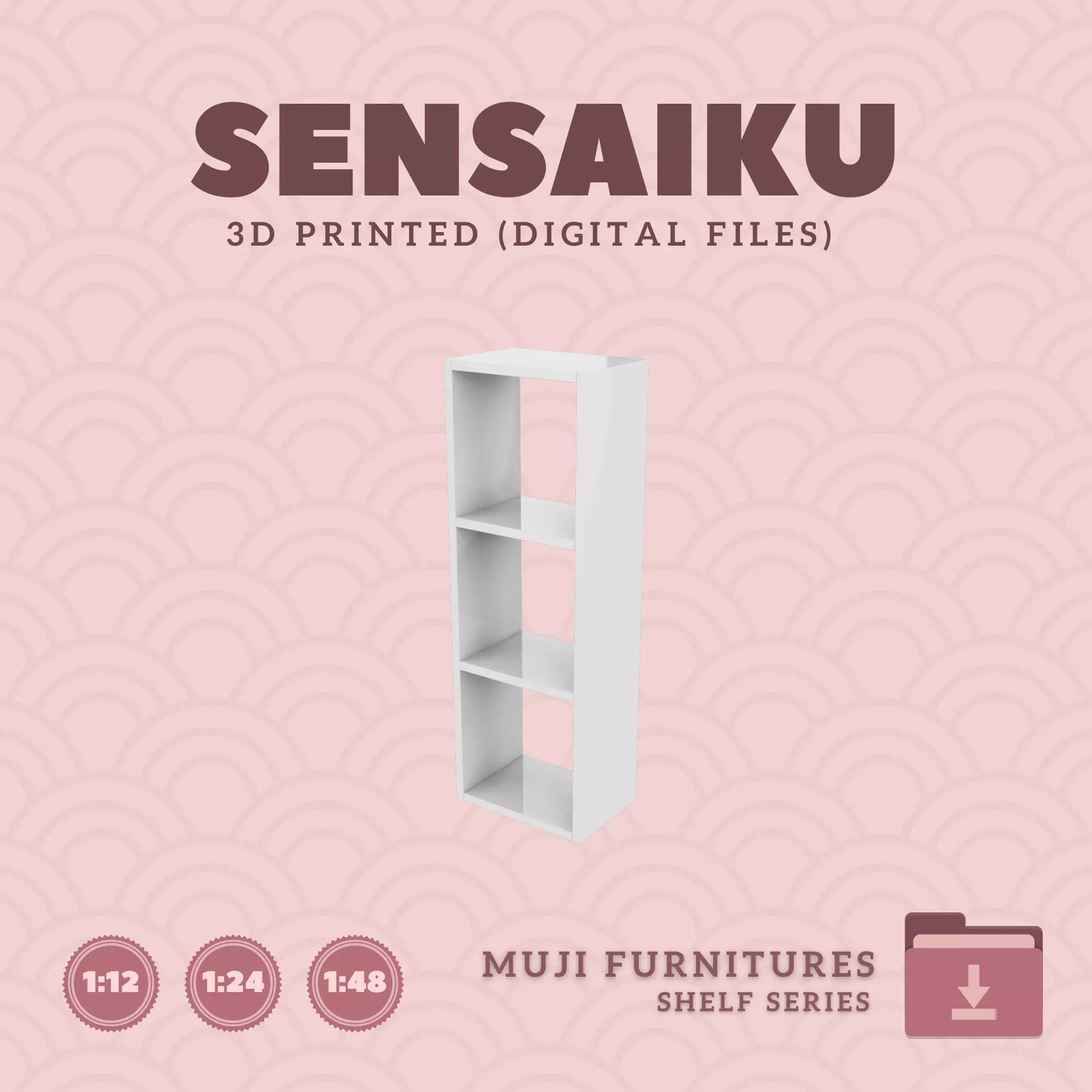 2 MUJI Stacking Shelf for Miniature Dollhouse Muji 3D print model