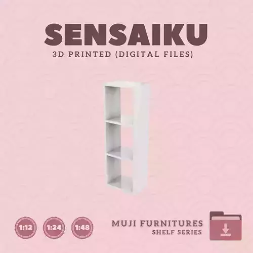 2 MUJI Stacking Shelf for Miniature Dollhouse  Muji 3D print model