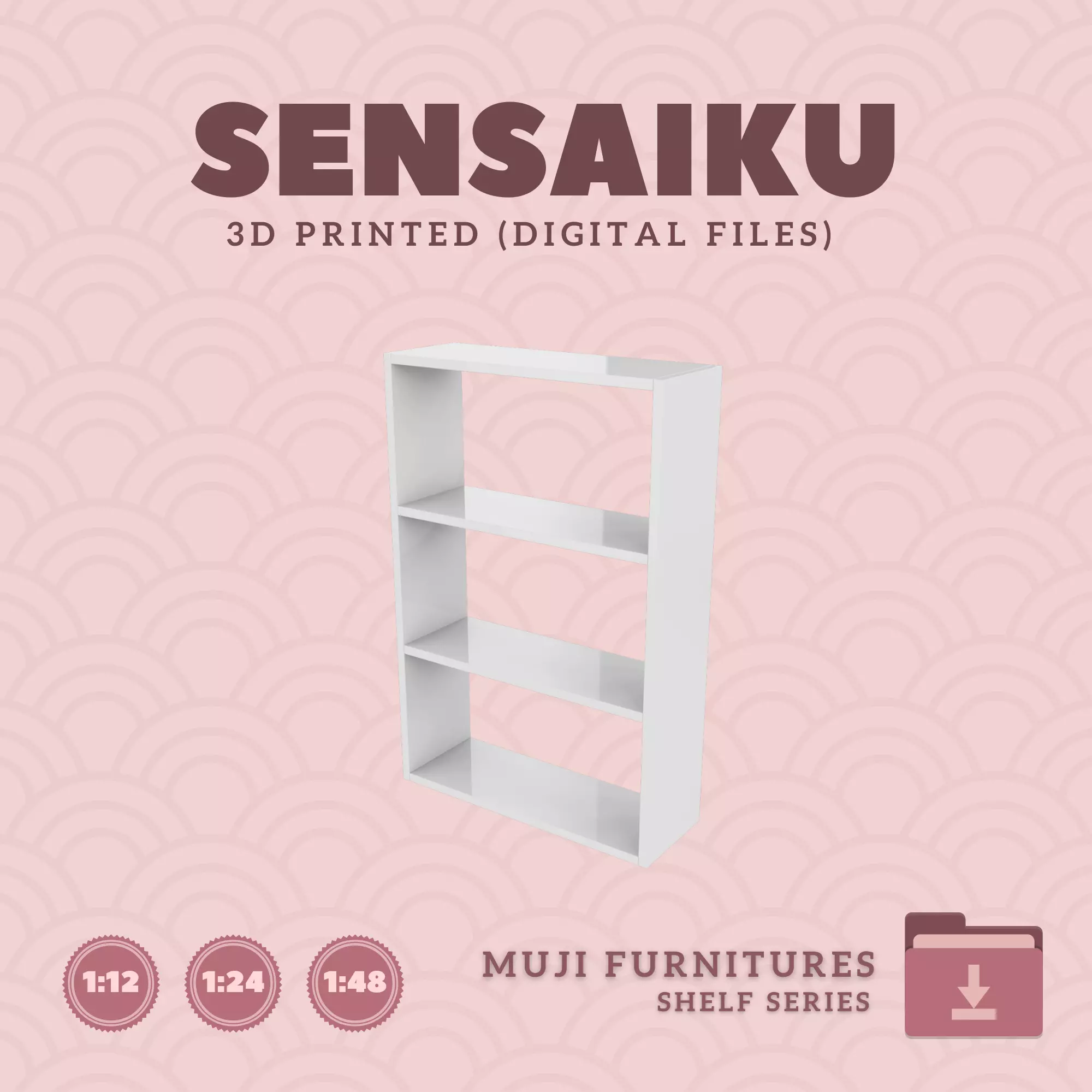 6 Muji Stacking Shelf Wide for Dollhouse Muji 3D Print 3D print model