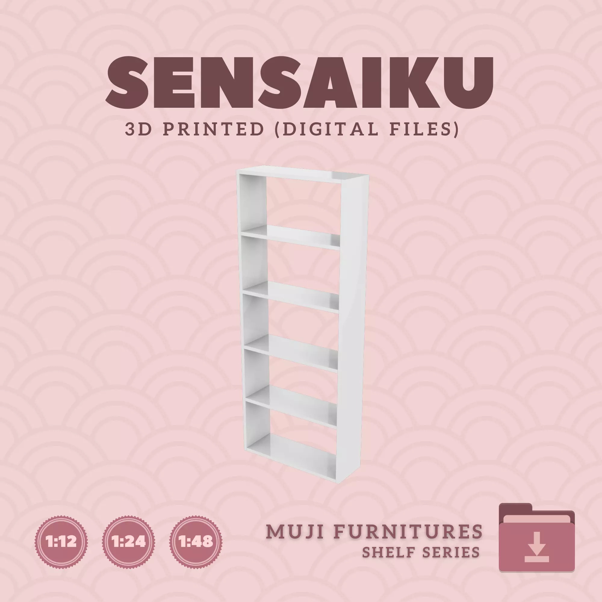 7 Muji Oak Stacking Shelf Wide for Dollhouse Muji 3D Print 3D print model