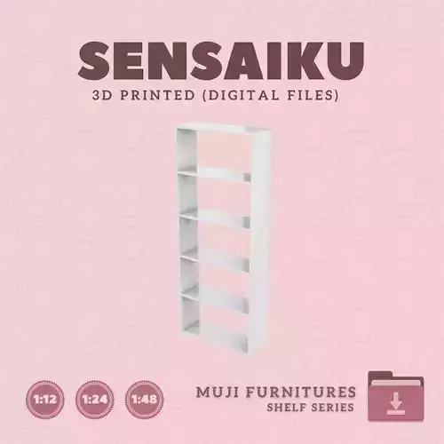 7 Muji Oak Stacking Shelf Wide for Dollhouse Muji 3D Print 3D print model