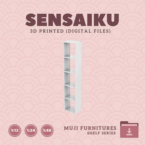8 MUJI Stacking Shelf for Miniature Dollhouse Muji 3D Print  3D print model