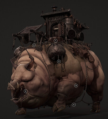 Smutton the 5th Low-poly 3D model