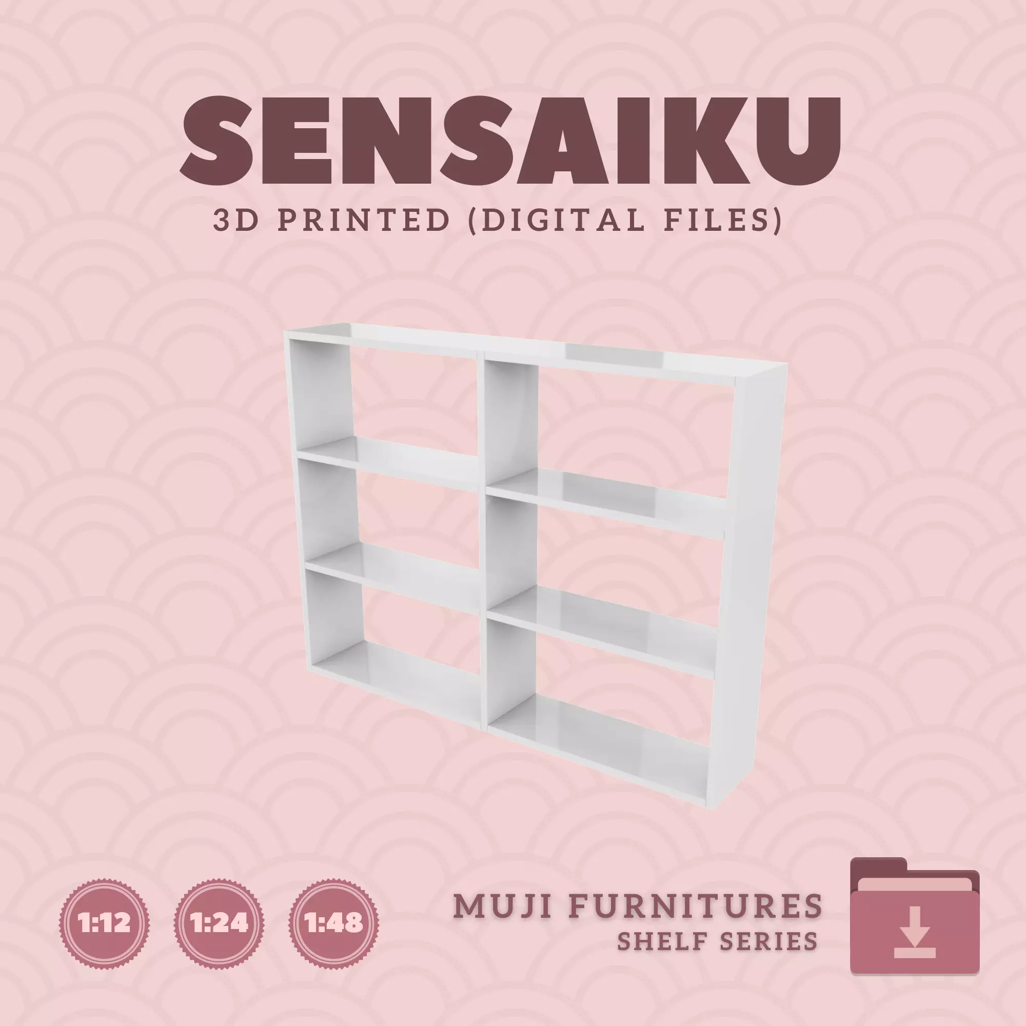10 Stacking Shelf Wide for Miniature Dollhouse Muji 3D Print 3D print model