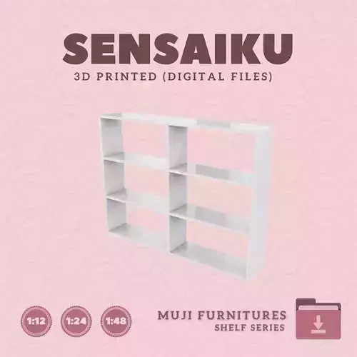 10 Stacking Shelf  Wide for Miniature Dollhouse Muji 3D Print 3D print model