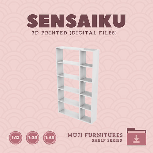 11 Muji Stacking Shelf for Miniature Dollhouse Muji 3D Print  3D print model