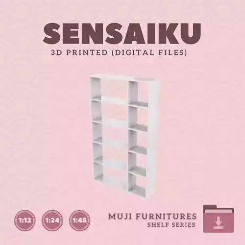 11 Muji Stacking Shelf for Miniature Dollhouse Muji 3D Print  3D print model