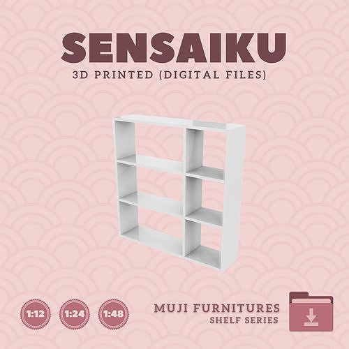 12 Muji Stacking Shelf for Miniature Dollhouse Muji 3D Print 3D print model
