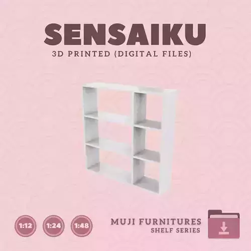 12 Muji Stacking Shelf for Miniature Dollhouse Muji 3D Print 3D print model
