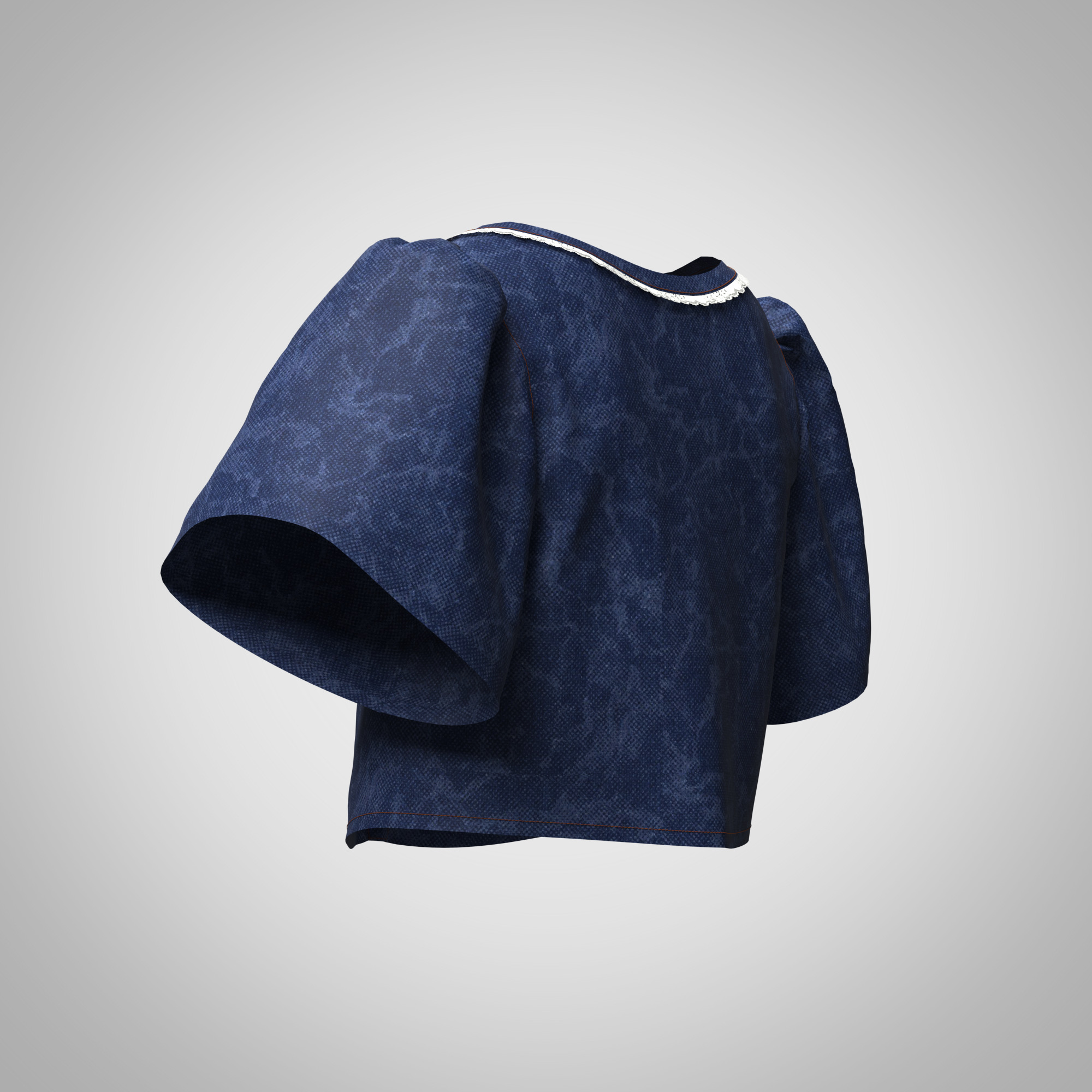 girls tops and skirt rigged 3d model Low-poly 3D model_5