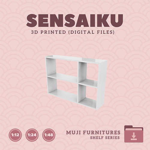 13 Muji Stacking Shelf for Miniature Dollhouse Muji 3D Print 3D print model