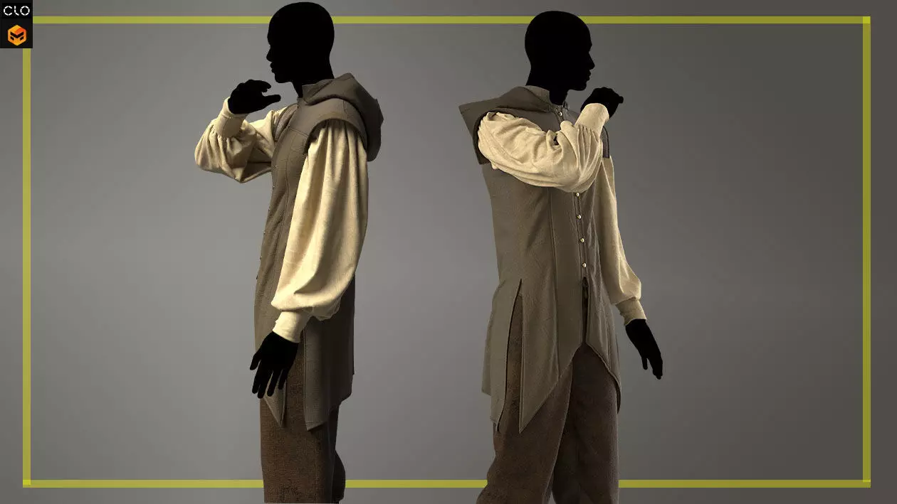 Medieval Outfit 3D model_5