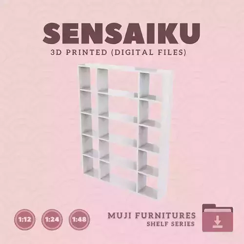 15 Muji Stacking Shelf for Mini Dollhouse Muji 3D Print