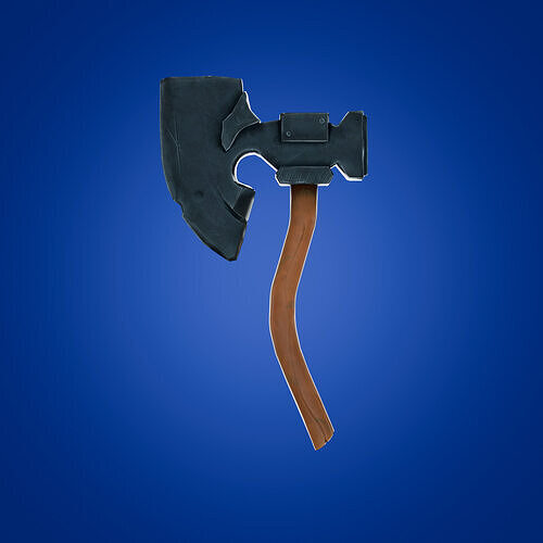 Stylized Battle Axe Low-poly 3D model