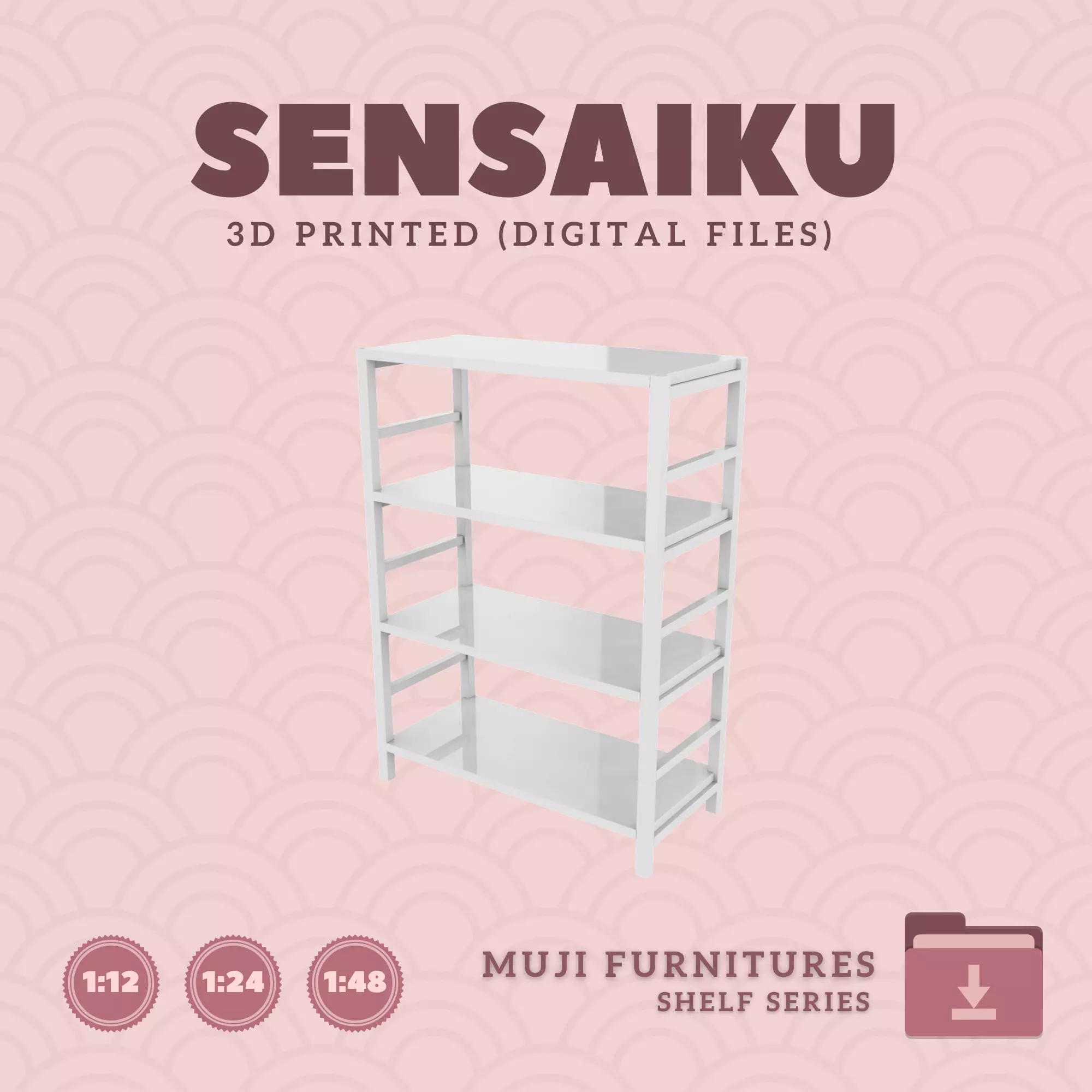 18 Muji Shelf Unit for Miniature Dollhouse Muji 3D Print 3D print model