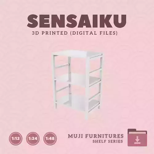 19 Muji Shelf Unit for Miniature Dollhouse Muji 3D Print