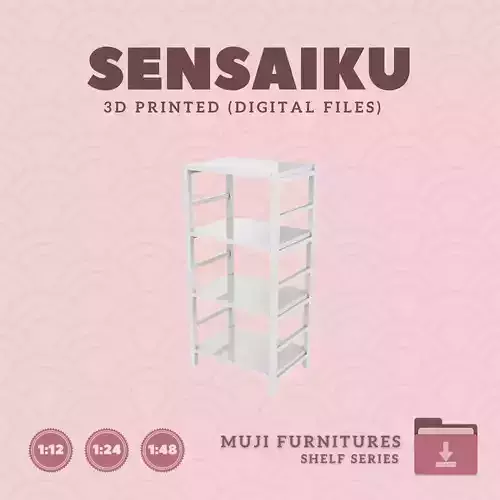 20 Muji Shelf Unit for Miniature Dollhouse Muji 3D Print 3D print model