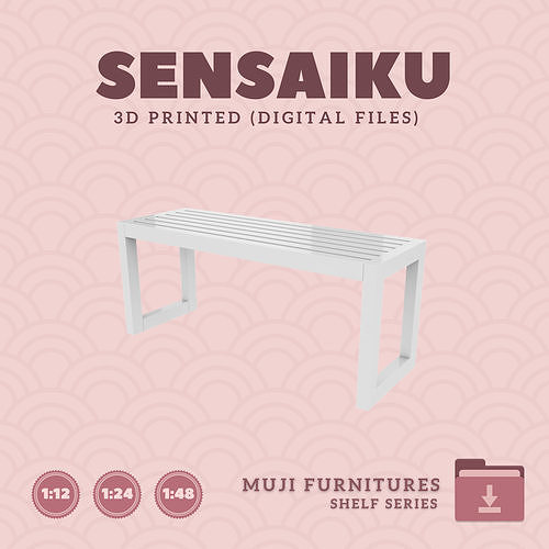 21 Muji  Rack 1 Tier for Miniature Dollhouse Muji 3D Print 3D print model