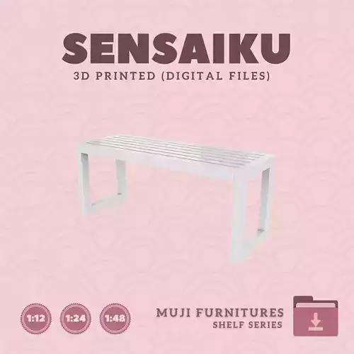 21 Muji  Rack 1 Tier for Miniature Dollhouse Muji 3D Print 3D print model