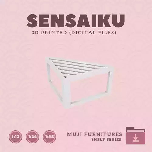 22 Muji Corner Rack 1 Tier for Miniature Dollhouse Muji 3D Print