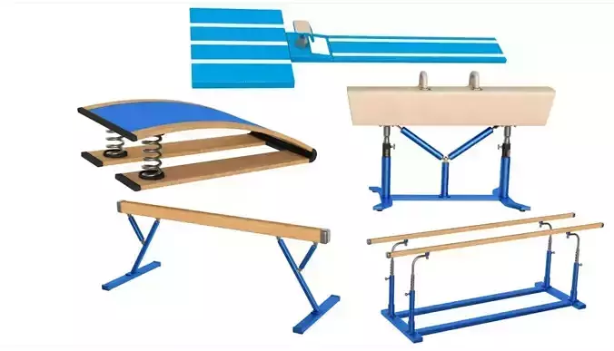 Gymnastics Equipment Collection 3D model