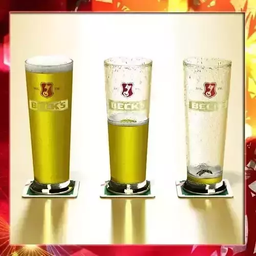 Becks Beer Glass Pint