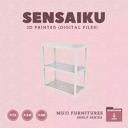 24 Muji Rack 3 Tiers for Miniature Dollhouse Muji 3D Print