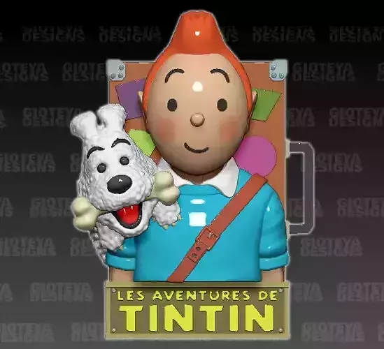Les Adventures of TINTIN TinTin and Milu 3D model