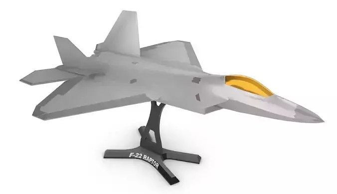 F 22 Raptor in two scales