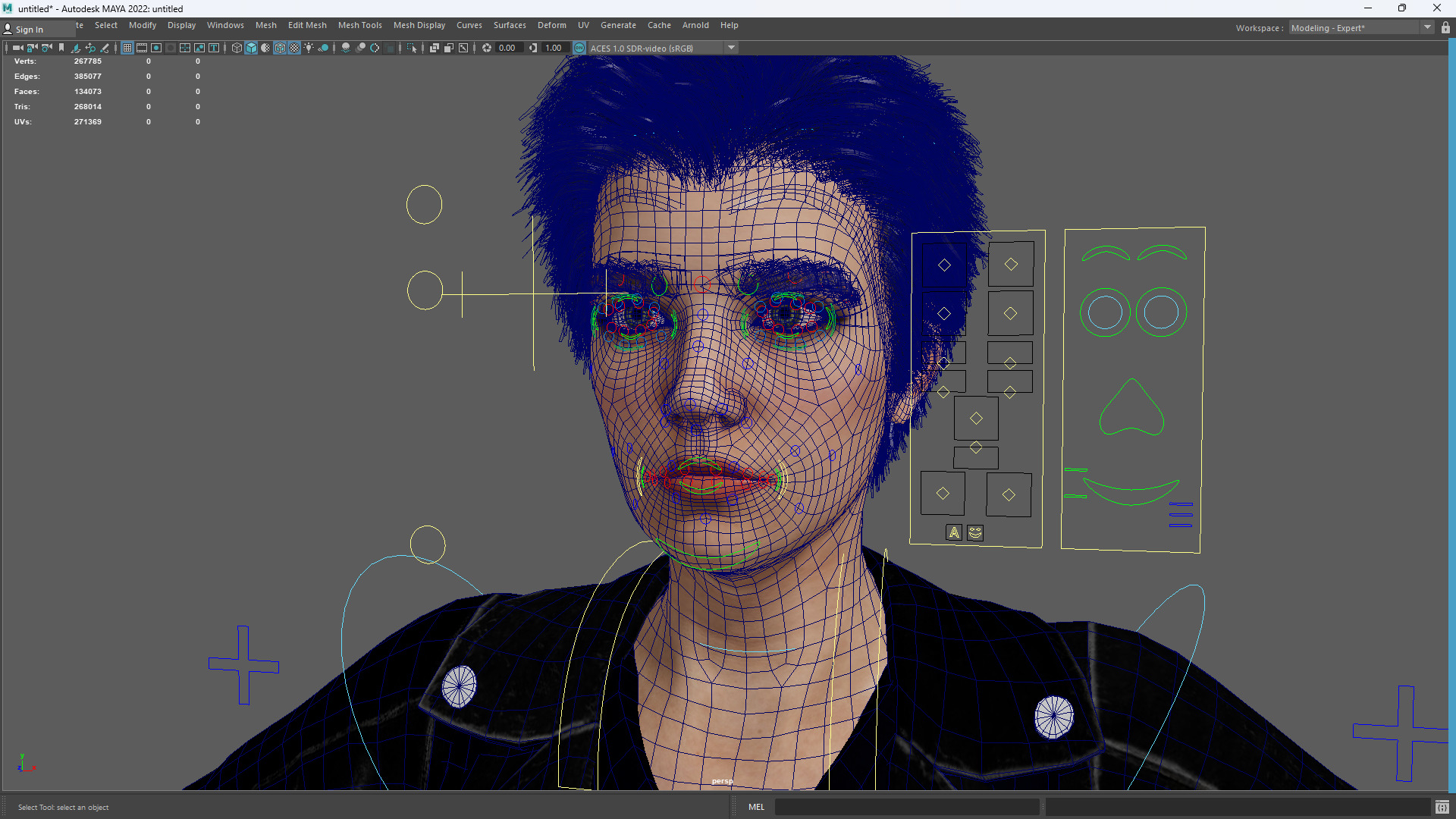 Realistic Girl Short Hair Character Urban Female Modern Low-poly 3D model_16