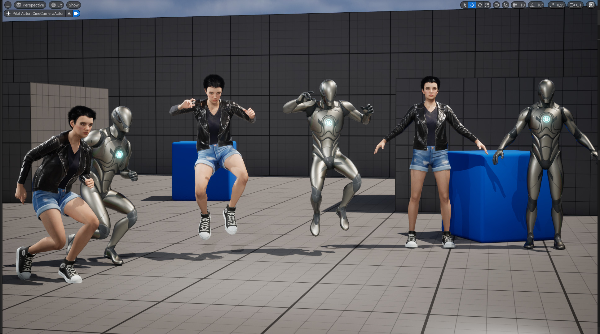 Realistic Girl Short Hair Character Urban Female Modern Low-poly 3D model_20