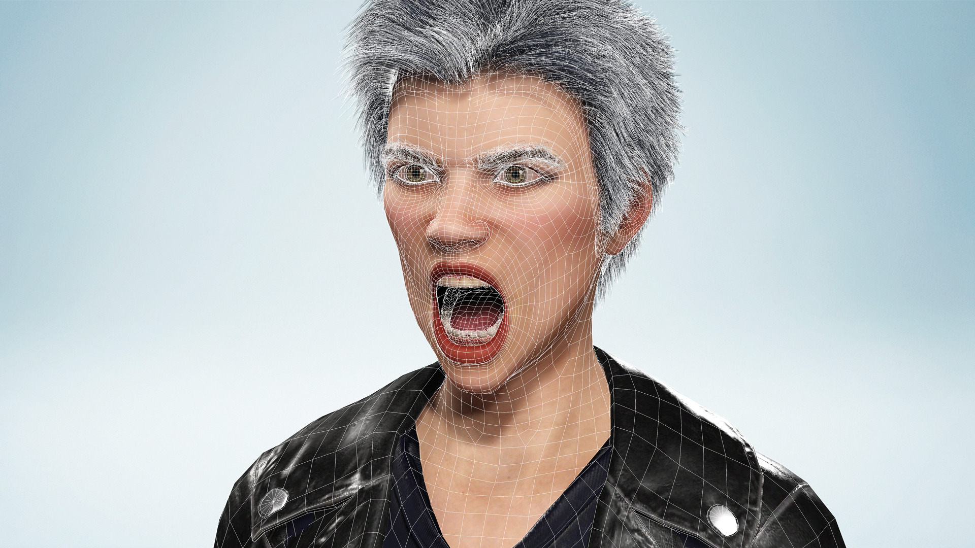 Realistic Girl Short Hair Character Urban Female Modern Low-poly 3D model_26